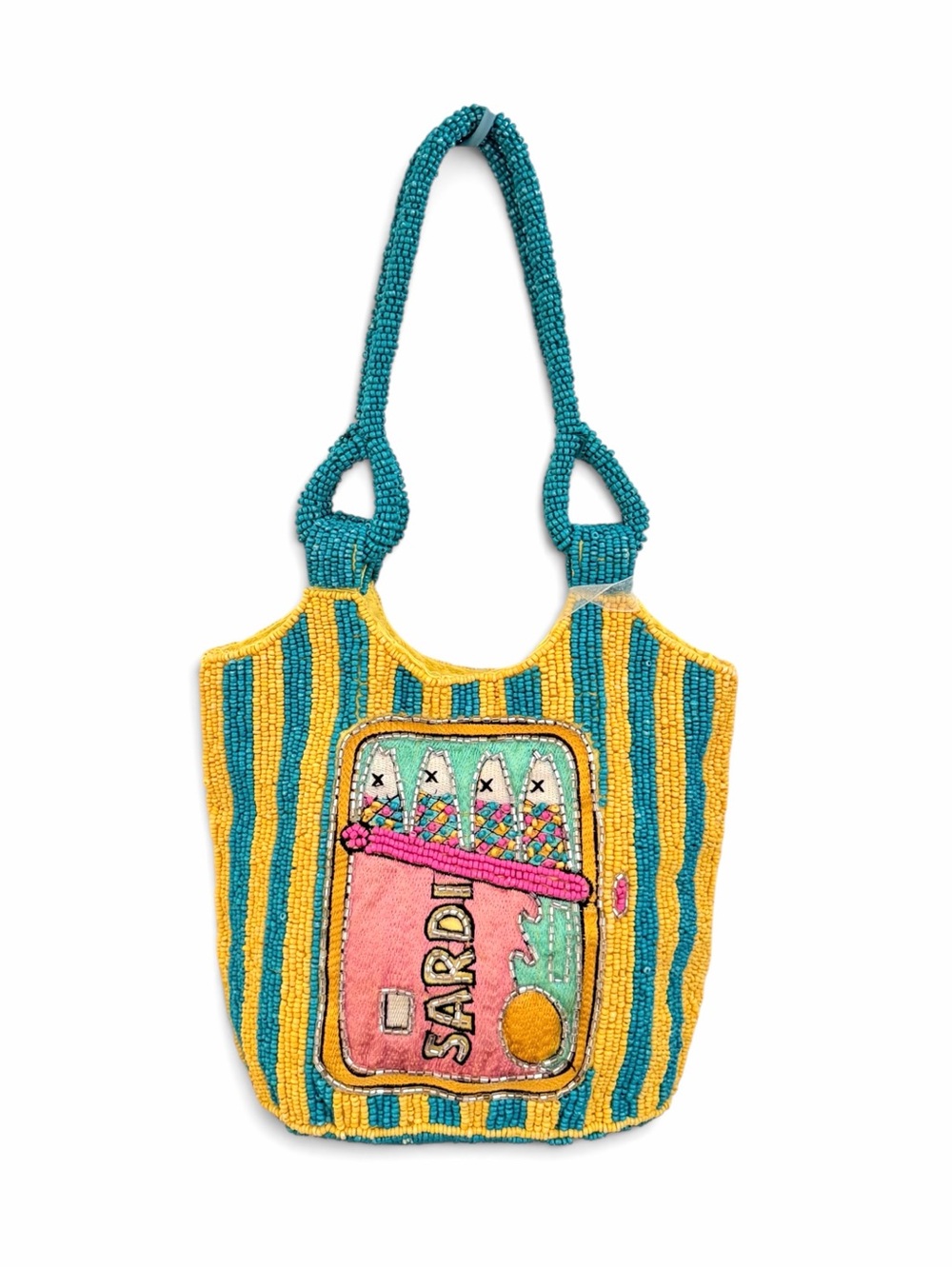 Viral Made in India Collection Handcrafted Sardines Beaded Mini Tote